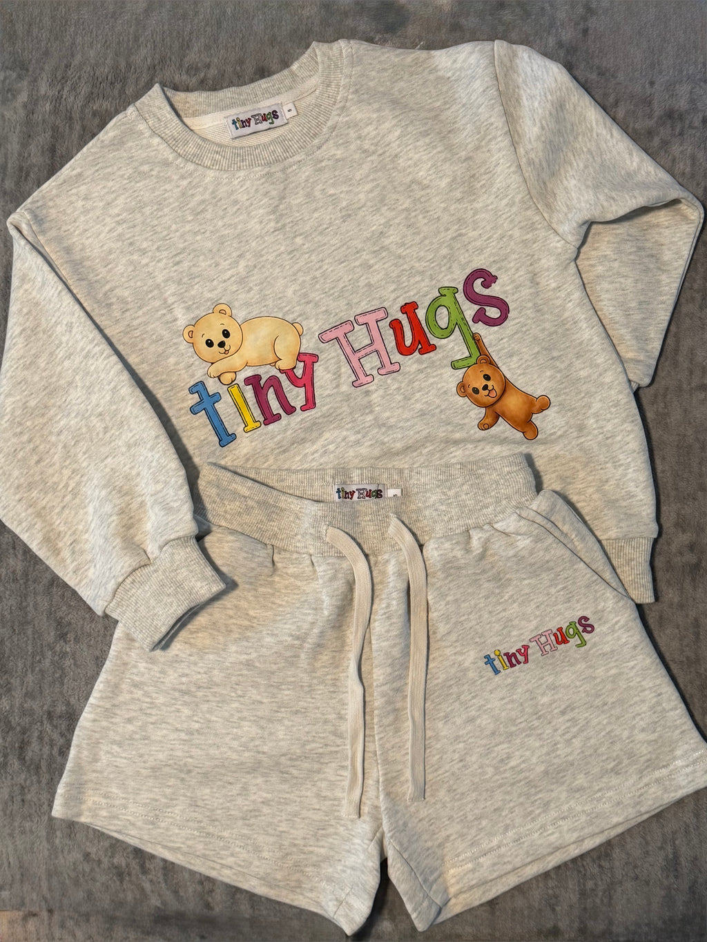 Cuddle Cloud Grey Short Set